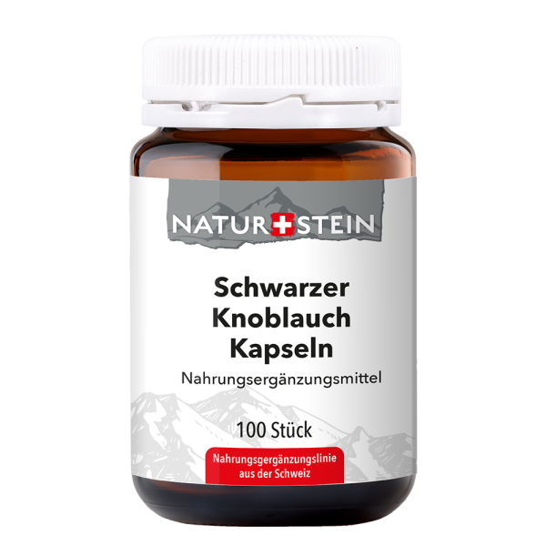 Naturstein Schwarzer Knoblauch Kapseln (Black garlic)