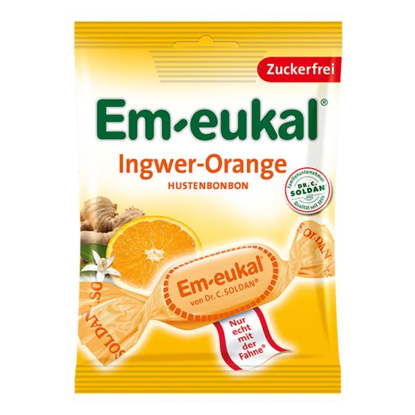 Soldan Em-Eukal Ginger-Orange zuckerfrei Beutel 50 g