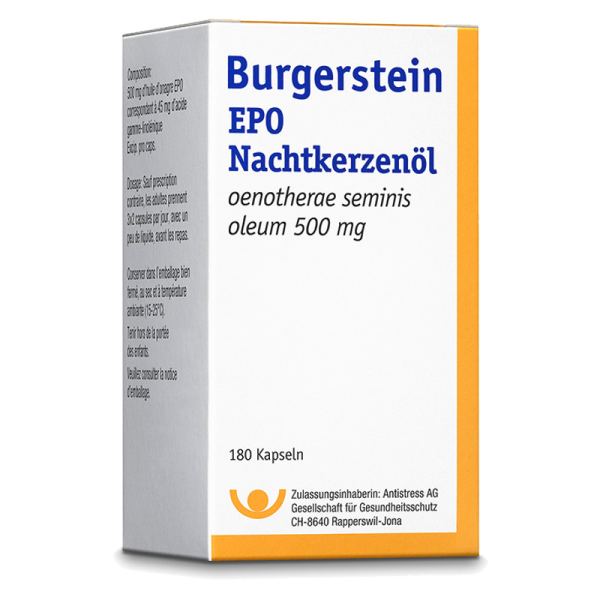 Burgerstein EPO Nachtkerzenöl 500 mg 180 Stück