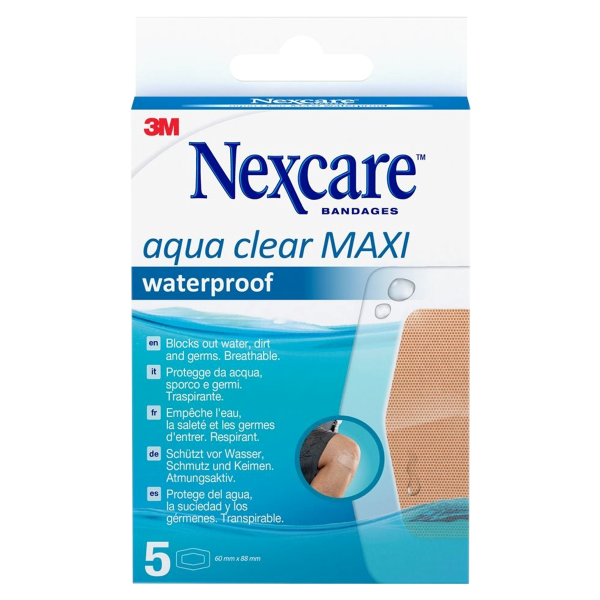 3M NEXCARE Aqua Clear Maxi waterproof 59x88 mm 5 Stück