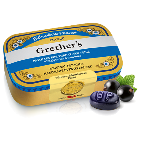 Grethers Blackcurrant Pastillen Dose 110 g