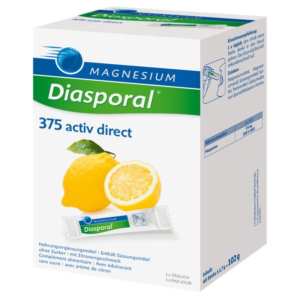 MAGNESIUM Diasporal Activ Direct zitrone 60 Stück