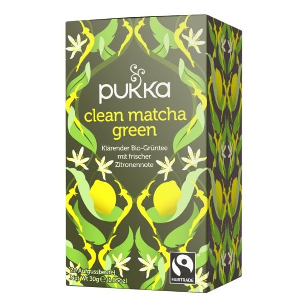 PUKKA Clean Matcha Green Tee Bio Fairtrade 20 Beutel
