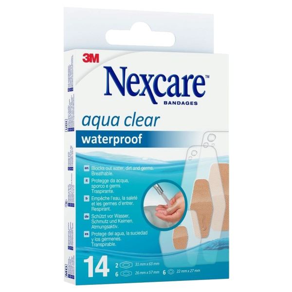 3M NEXCARE Aqua Clear waterproof 3 Grössen assortiert 14 Stück