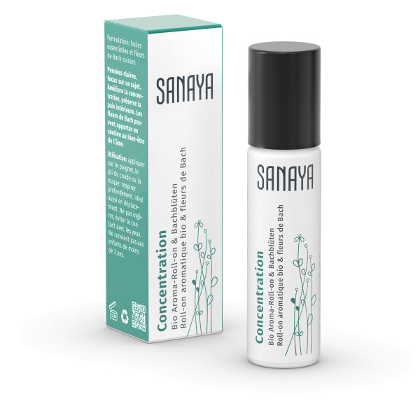 Sanaya Aroma & Bachblüten Roll on Concentration Bio 10 ml