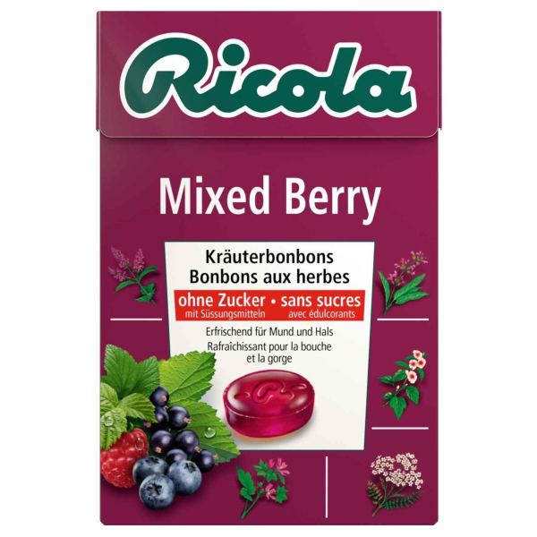 Ricola Mixed Berry Bonbons ohne Zucker Box 50 g