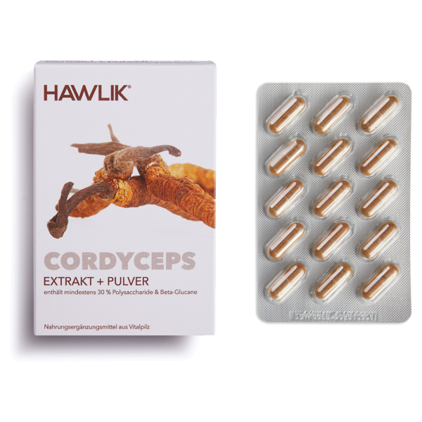 Hawlik Cordyceps Extrakt + Pulver Kapseln 60 Stück