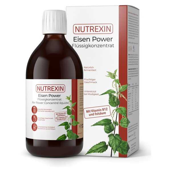Nutrexin Eisen Power Flüssig-Konzentrat mit Vitamin B12 und Folsäure