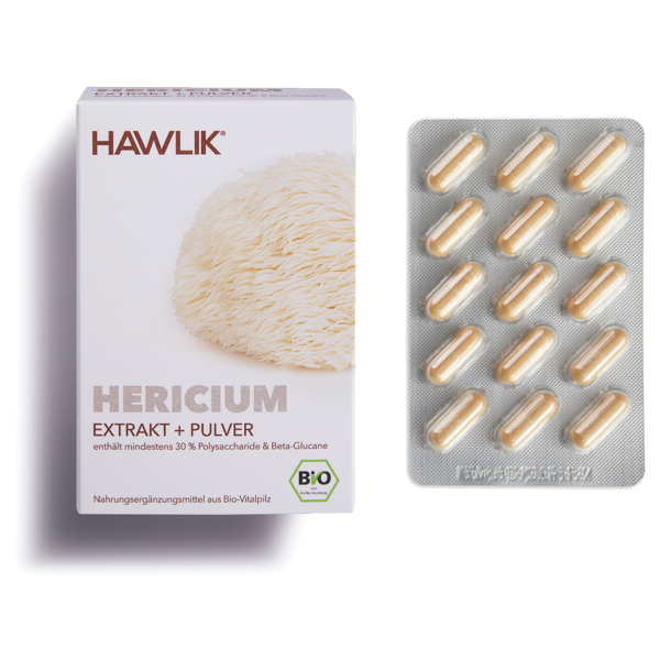 Hawlik Bio Hericium Extrakt + Pulver Kapseln 120 Stück