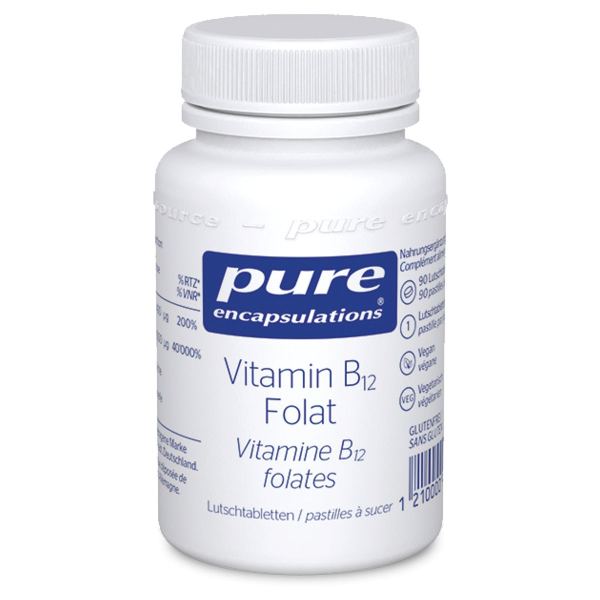 Pure Vitamin B12 Folat Lutschtabletten für eine optimale Aufnahme