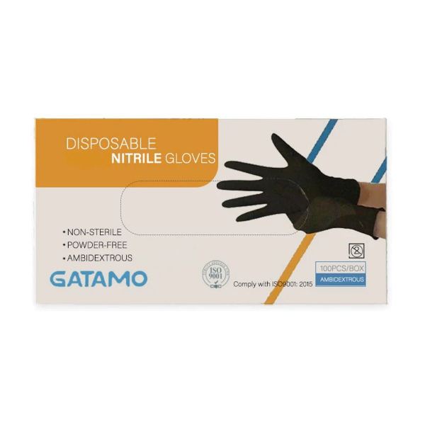 Gatamo Nitril Handschuhe schwarz Grösse M 100 Stück
