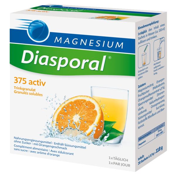 MAGNESIUM Diasporal Activ Trinkgranulat Orange 20 Stück