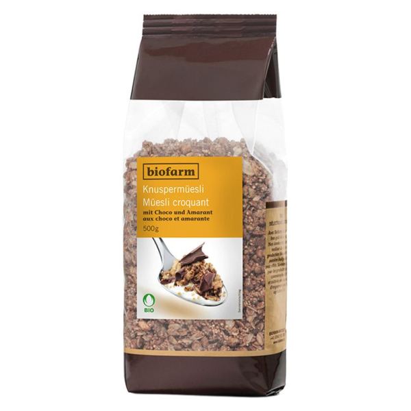 Biofarm Knusper Müesli Amaranth Choco Knospe 500 g