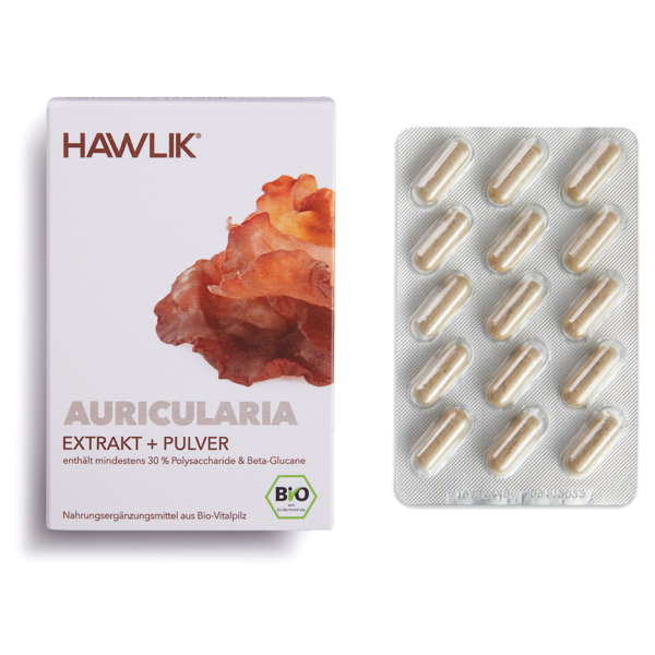 Hawlik Bio Auricularia Extrakt + Pulver Kapseln 60 Stück