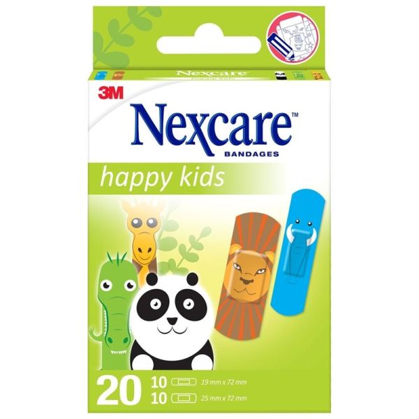 3M Nexcare Happy Kinds Kinderpflaster Animals 20 Stück