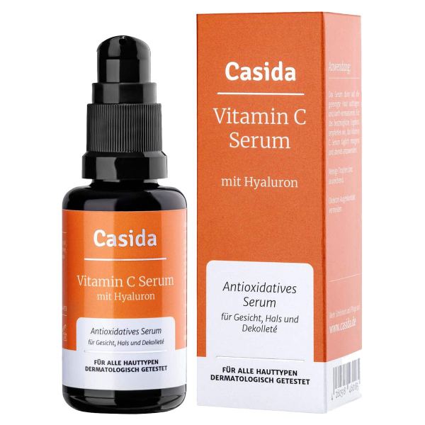 Casida Vitamin C Serum mit Hyaluron Dispenser 30 ml