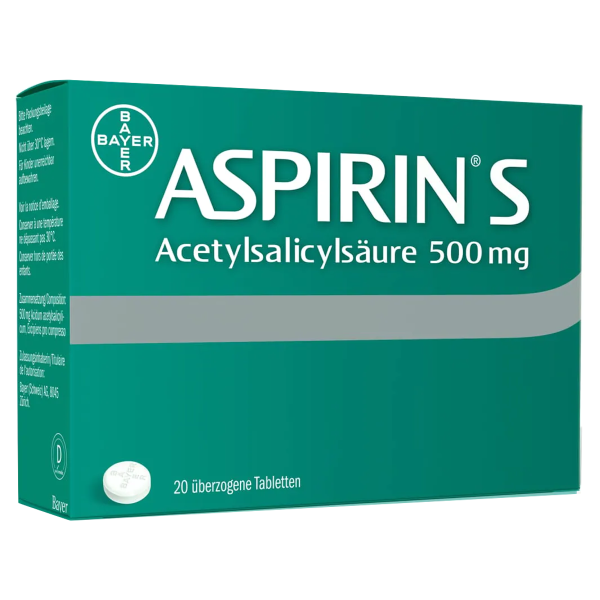 Aspirin S Tabletten 500 mg 20 Stück