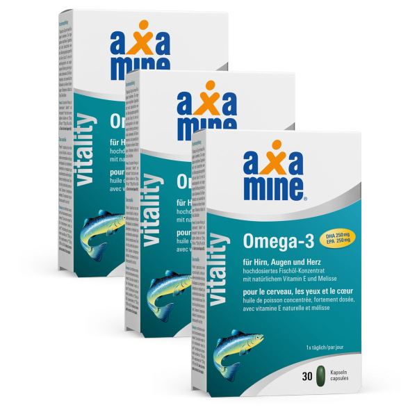Axamine Omega-3 Fischöl Kapseln Trio Angebot
