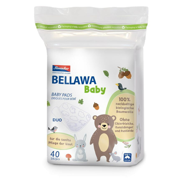 Bellawa Baby Wattepads Beutel 40 Stück