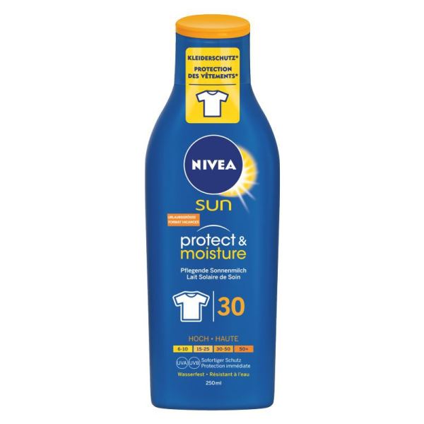Nivea Sun Protect + Moisture Sonnenmilch LSF 30 250 ml