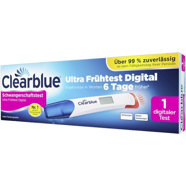 Clearblue Ultra Frühtest Digital - Ergebnisse 6 Tage früher