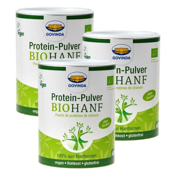 Govinda Bio-Hanf Proteinpulver 3x 400 g