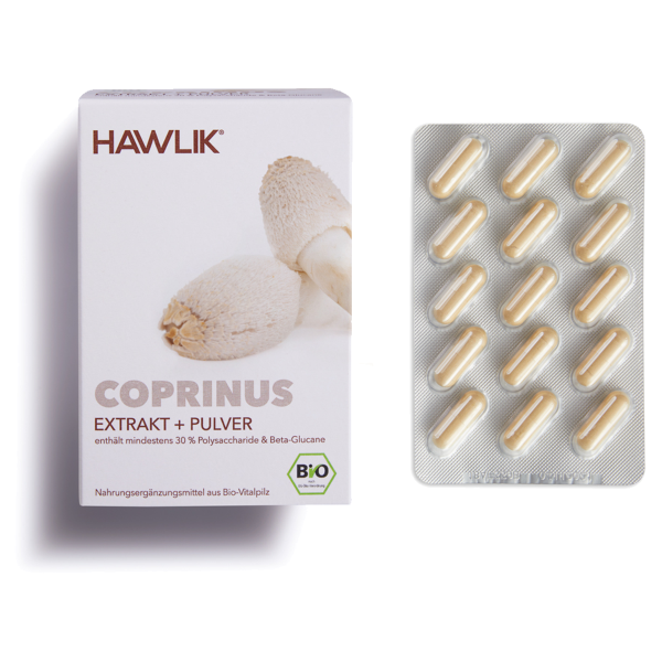 Hawlik Bio Coprinus Extrakt und Pulver Kapseln 120 Stück