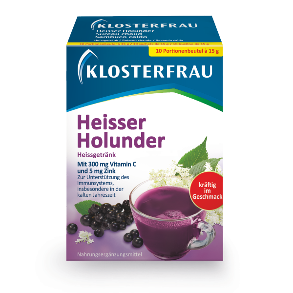 Klosterfrau Heisser Holunder Heissgetränk mit 300mg Vitamin C und 5mg Zink