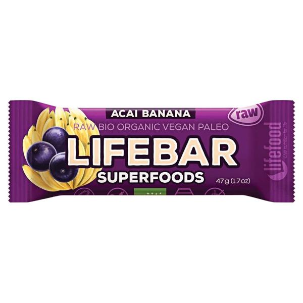 Lifebar Superfoods Acai Banane Riegel Bio Rohkost