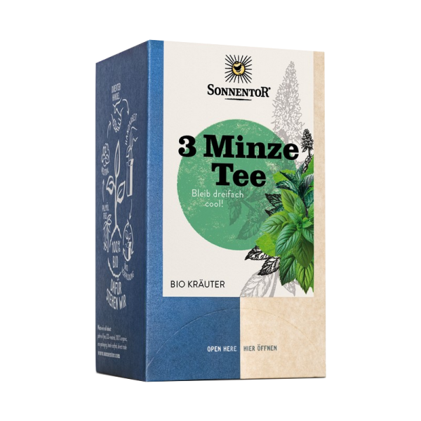Sonnentor 3-Minze Tee Bio Beutel 18 Stück