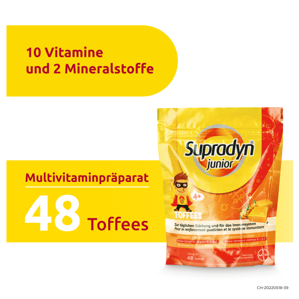 Supradyn Junior Toffees 10 Vitamine und 2 Mineralstoffe