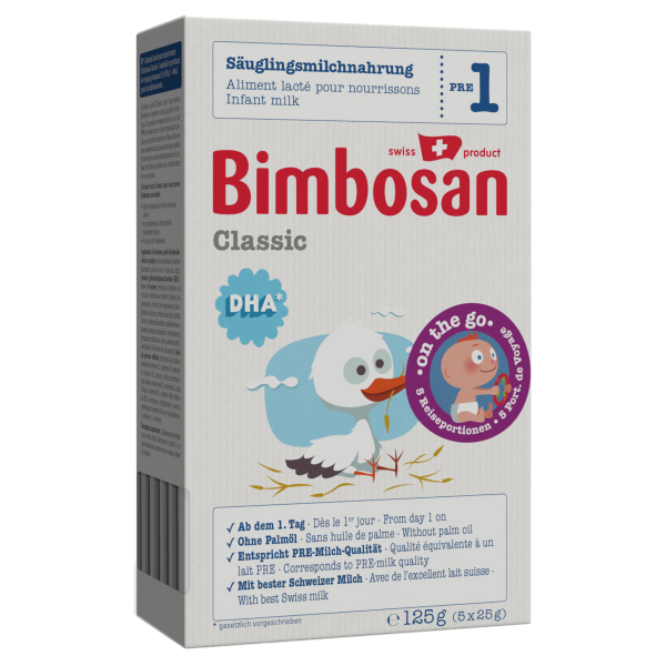 Bimbosan Classic 1 Säuglingsmilch Reiseportionen 5x 25 g