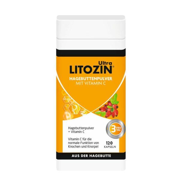 Litozin Hagebuttenpulver Kapseln 120 Stück mit Vitamin C