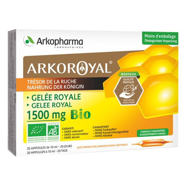 Arkoroyal Gelée Royale 1500 mg Bio Trinkampullen 20x 10 ml