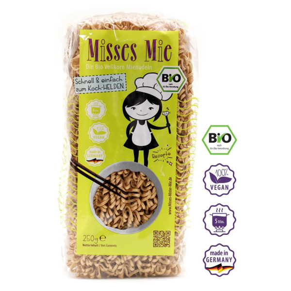 Misses & Mister Mie Vollkorn Mie Nudeln 250 g