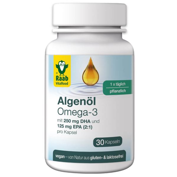 Raab Vitalfood Algenöl Omega-3 Kapseln