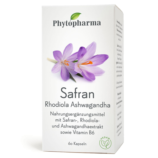 Phytopharma Safran Kapseln Dose 60 Stück