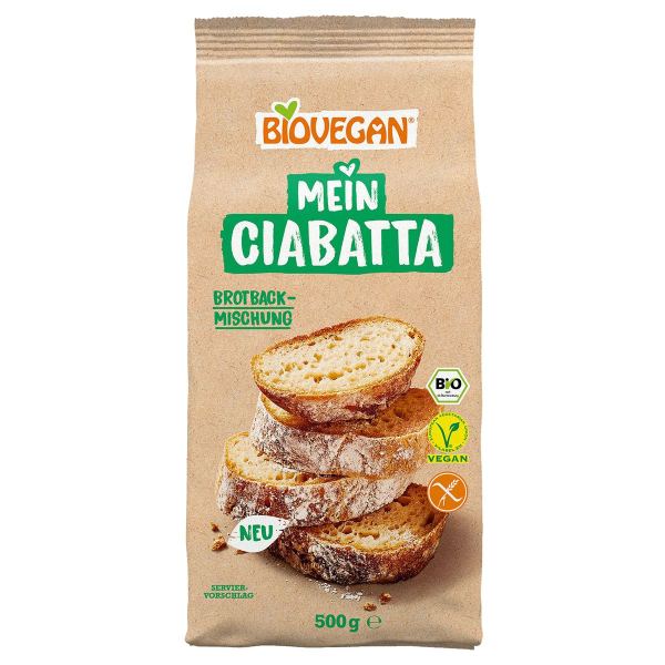 Biovegan Mein Ciabatta Brotbackmischung vegan 500 g