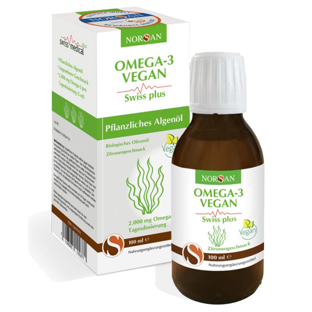 Norsan Omega-3 vegan Algenöl Flasche 100 ml