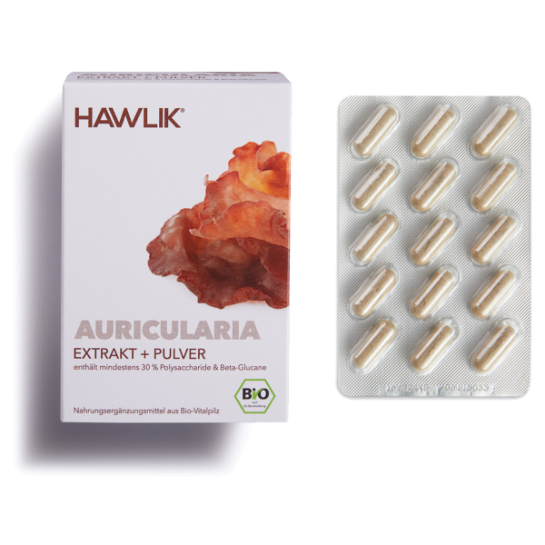 Hawlik Bio Auricularia Extrakt + Pulver Kapseln 120 Stück