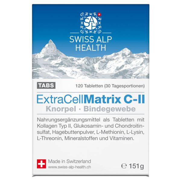 ExtraCell Matrix C-II Tabs mit Kollagen, Glukosamin, Chondroitin, Hagebuttenpulver und Aminosäuren