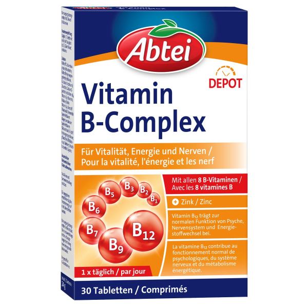 Abtei Vitamin B-Complex Depot für Vitalität, Energie und Nerven