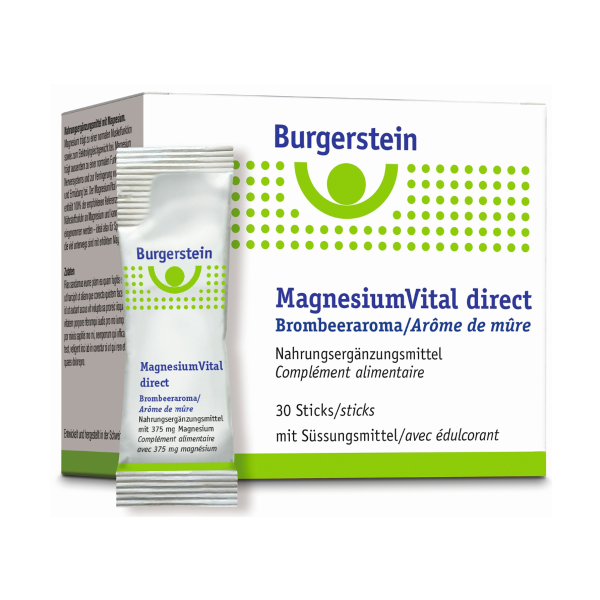 Burgerstein MagnesiumVital direct Sticks mit Brombeeraroma