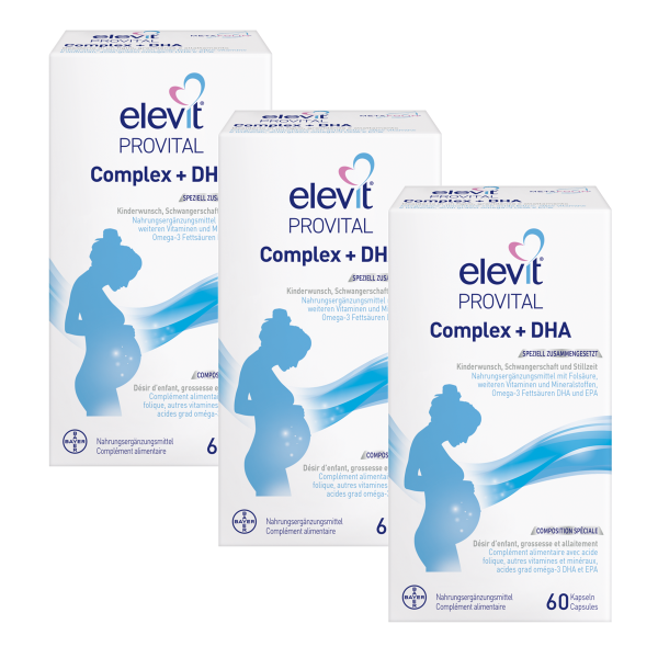 Elevit Provital Complex + DHA Multivitaminpräparat für die Schwangerschaft 