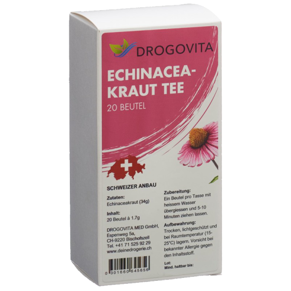 DROGOVITA Echinacea Tee Beutel 20 Stück